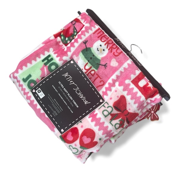 🔥🔥🆕💋BETSEY JOHNSON💋CHRISTMAS OVERSIZED ULTRA SOFT THROW /BLANKET - Picture 8 of 8